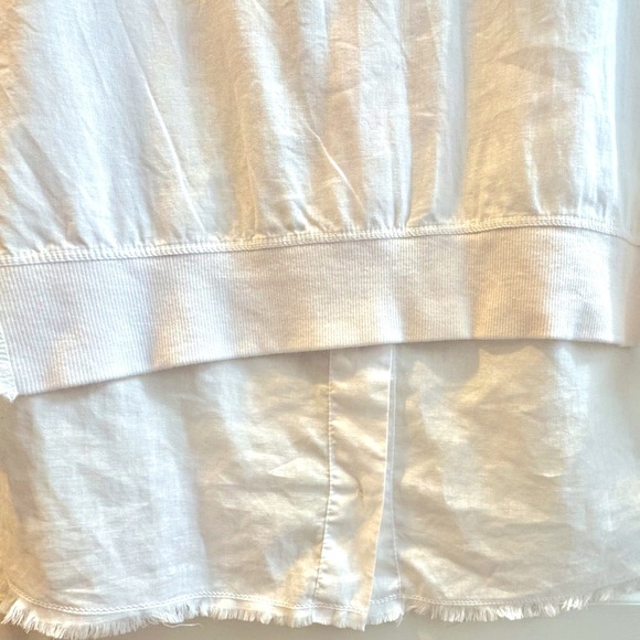 XCVI Wearables EUC SZ XL White Short Sleeve Top - Picture 6 of 9